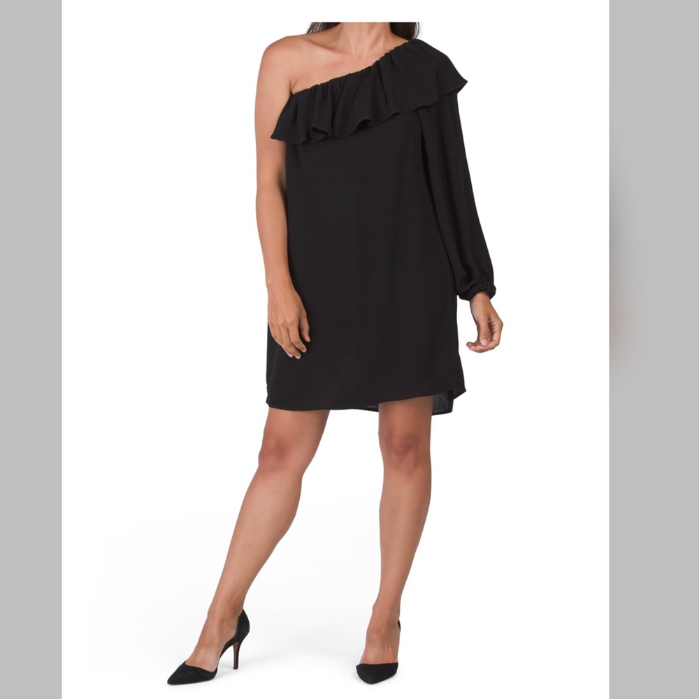 LBD One Shoulder Ruffle Dress Size 2